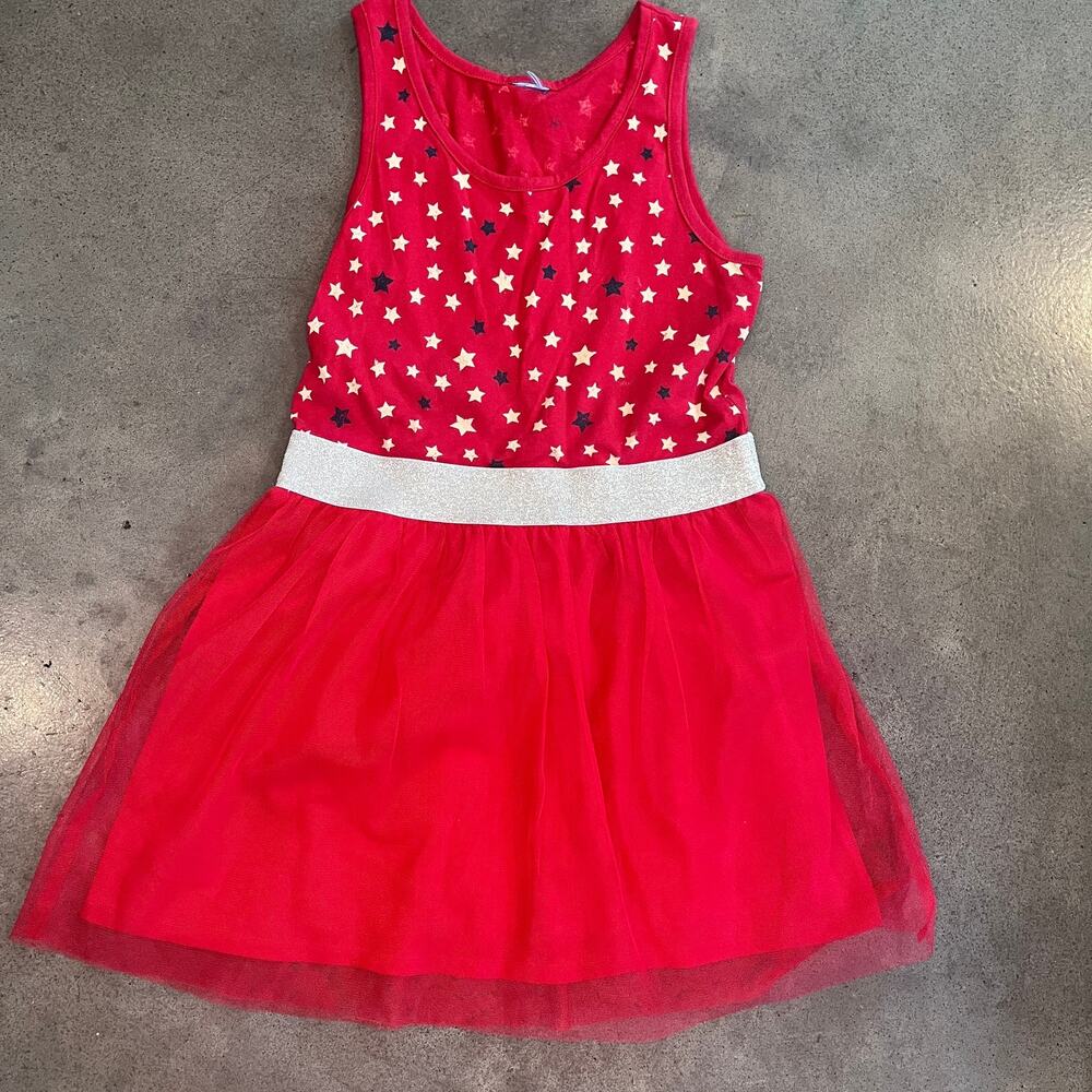 Epic Threads Red white blue star tool casual dress july holiday summer girls Med